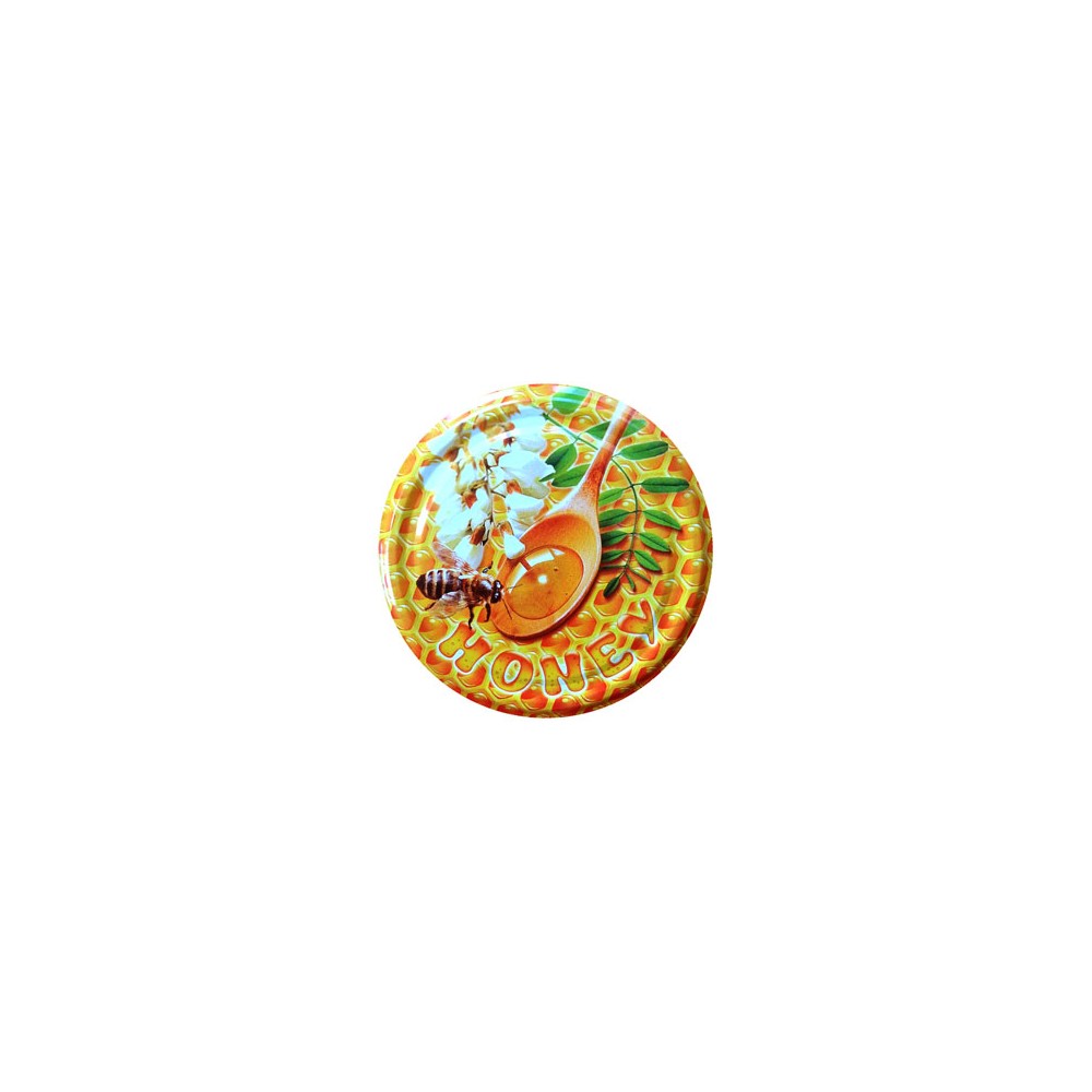82mm Twist-Off Lid (Acacia & Bee) x 10 Lids
