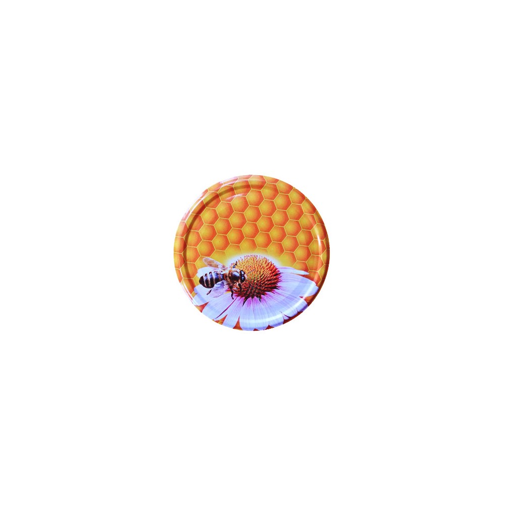 82mm Twist-Off Lid (Flower & Bee 1) x 10